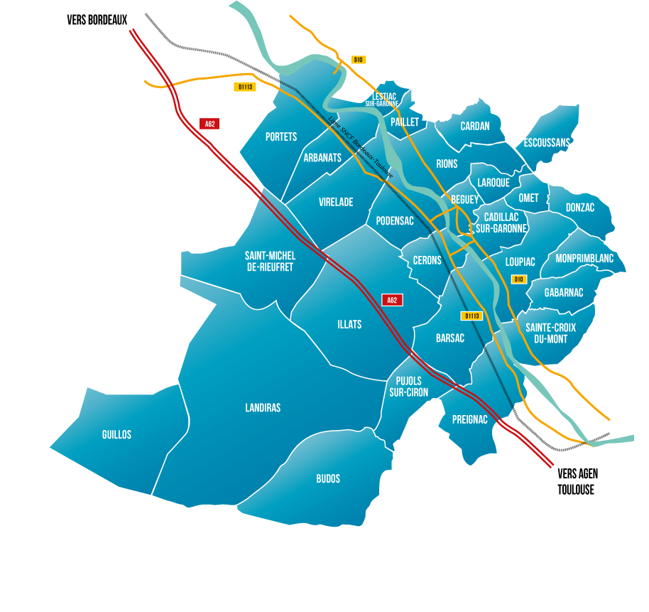 Carte des communes CDC